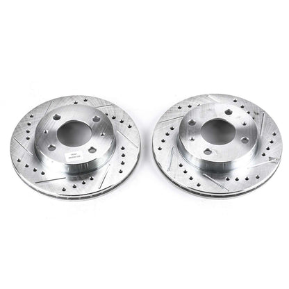 PowerStop Power Stop 95-98 Nissan 200SX Front Evolution Drilled & Slotted Rotors - Pair JBR753XPR