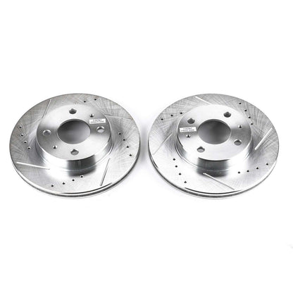 PowerStop Power Stop 95-98 Nissan 200SX Front Evolution Drilled & Slotted Rotors - Pair JBR754XPR