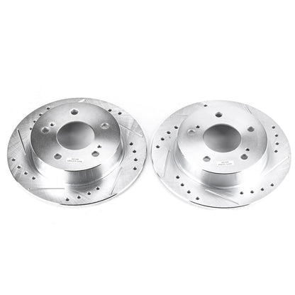 PowerStop Power Stop 94-98 Nissan 240SX Rear Evolution Drilled & Slotted Rotors - Pair JBR755XPR