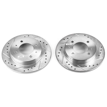 PowerStop Power Stop 97-06 Hyundai Elantra Rear Evolution Drilled & Slotted Rotors - Pair JBR774XPR