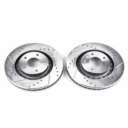 PowerStop Power Stop 94-96 Dodge Stealth Front Evolution Drilled & Slotted Rotors - Pair JBR785XPR