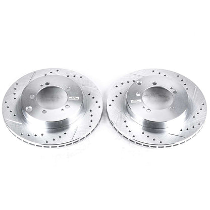 PowerStop Power Stop 94-96 Dodge Stealth Rear Evolution Drilled & Slotted Rotors - Pair JBR786XPR