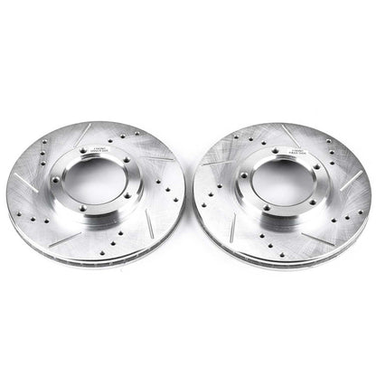 PowerStop Power Stop 95-04 Toyota Tacoma Front Evolution Drilled & Slotted Rotors - Pair JBR790XPR