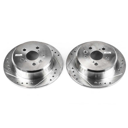 PowerStop Power Stop 95-99 Toyota Celica Rear Evolution Drilled & Slotted Rotors - Pair JBR792XPR