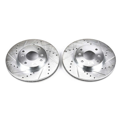 PowerStop Power Stop 98-99 Acura CL Front Evolution Drilled & Slotted Rotors - Pair JBR795XPR