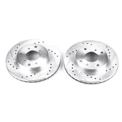 PowerStop Power Stop 98-99 Acura CL Front Evolution Drilled & Slotted Rotors - Pair JBR797XPR