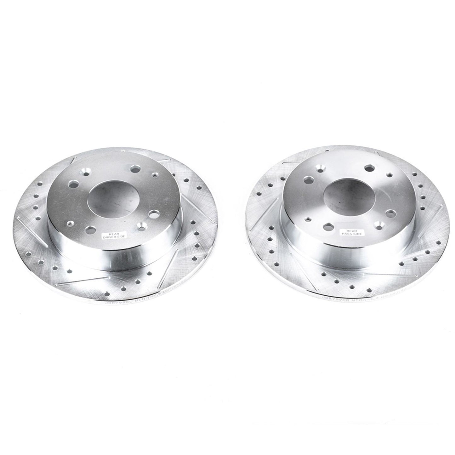 PowerStop Power Stop 98-99 Acura CL Rear Evolution Drilled & Slotted Rotors - Pair JBR799XPR