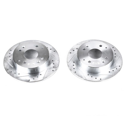 PowerStop Power Stop 98-99 Acura CL Rear Evolution Drilled & Slotted Rotors - Pair JBR799XPR