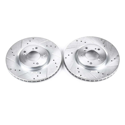 PowerStop Power Stop 00-09 Honda S2000 Front Evolution Drilled & Slotted Rotors - Pair JBR914XPR