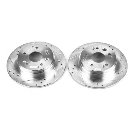 PowerStop Power Stop 99-03 Acura TL Rear Evolution Drilled & Slotted Rotors - Pair JBR926XPR