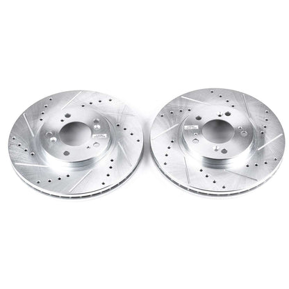 PowerStop Power Stop 99-04 Acura RL Front Evolution Drilled & Slotted Rotors - Pair JBR927XPR