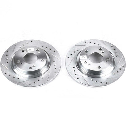 PowerStop Power Stop 00-09 Honda S2000 Rear Evolution Drilled & Slotted Rotors - Pair JBR928XPR