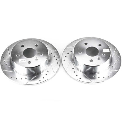 PowerStop Power Stop 00-04 Toyota Avalon Rear Evolution Drilled & Slotted Rotors - Pair JBR934XPR