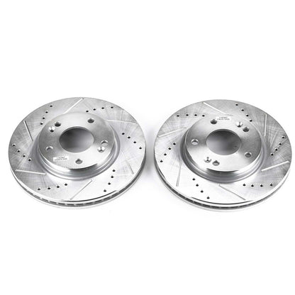 PowerStop Power Stop 01-05 Hyundai Santa Fe Front Evolution Drilled & Slotted Rotors - Pair JBR949XPR