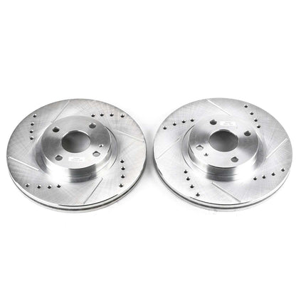 PowerStop Power Stop 01-05 Mazda Miata Front Evolution Drilled & Slotted Rotors - Pair JBR950XPR