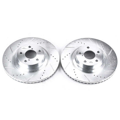 PowerStop Power Stop 05-06 Saab 9-2X Front Evolution Drilled & Slotted Rotors - Pair JBR957XPR