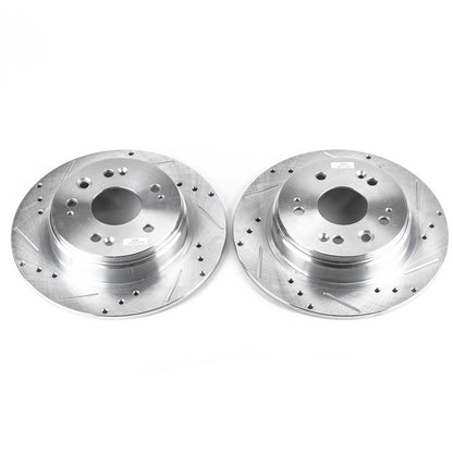 PowerStop Power Stop 02-04 Honda CR-V Rear Evolution Drilled & Slotted Rotors - Pair JBR963XPR