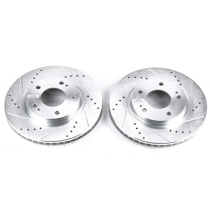 PowerStop Power Stop 01-05 Chrysler Sebring Front Evolution Drilled & Slotted Rotors - Pair JBR966XPR