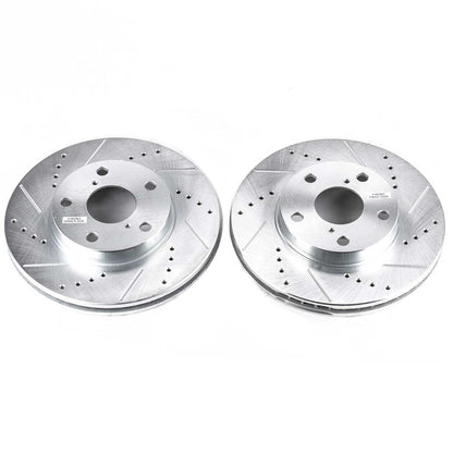 PowerStop Power Stop 01-05 Toyota RAV4 Front Evolution Drilled & Slotted Rotors - Pair JBR974XPR