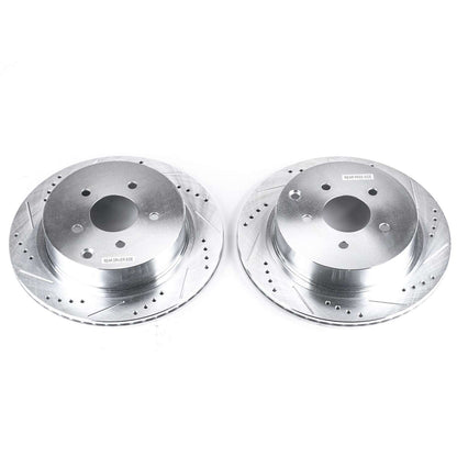 PowerStop Power Stop 03-12 Infiniti FX35 Rear Evolution Drilled & Slotted Rotors - Pair JBR981XPR