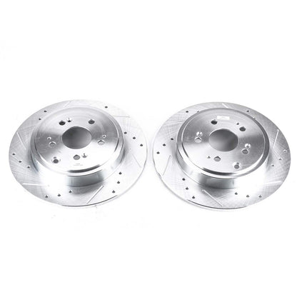 PowerStop Power Stop 06-14 Honda Ridgeline Rear Evolution Drilled & Slotted Rotors - Pair JBR985XPR