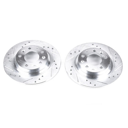 PowerStop Power Stop 06-12 Ford Fusion Rear Evolution Drilled & Slotted Rotors - Pair JBR999XPR