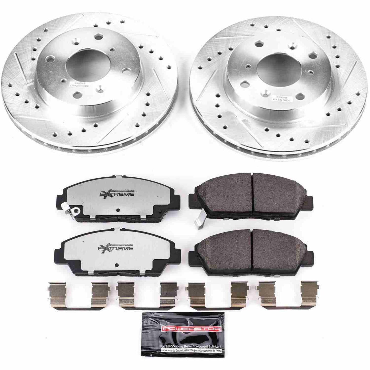 PowerStop Power Stop 92-96 Honda Prelude Front Z26 Street Warrior Brake Kit K1033-26