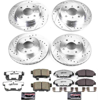PowerStop Power Stop 92-96 Honda Prelude Front & Rear Z26 Street Warrior Brake Kit K1034-26