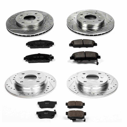 PowerStop Power Stop 92-96 Honda Prelude Front & Rear Z23 Evolution Sport Brake Kit K1034