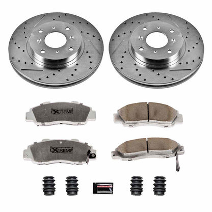 PowerStop Power Stop 93-96 Honda Prelude Front Z26 Street Warrior Brake Kit K1037-26