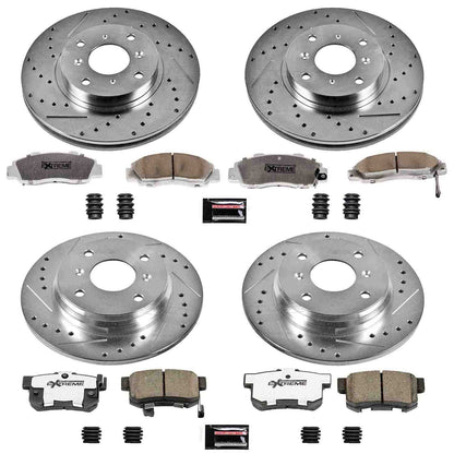 PowerStop Power Stop 93-96 Honda Prelude Front & Rear Z26 Street Warrior Brake Kit K1038-26