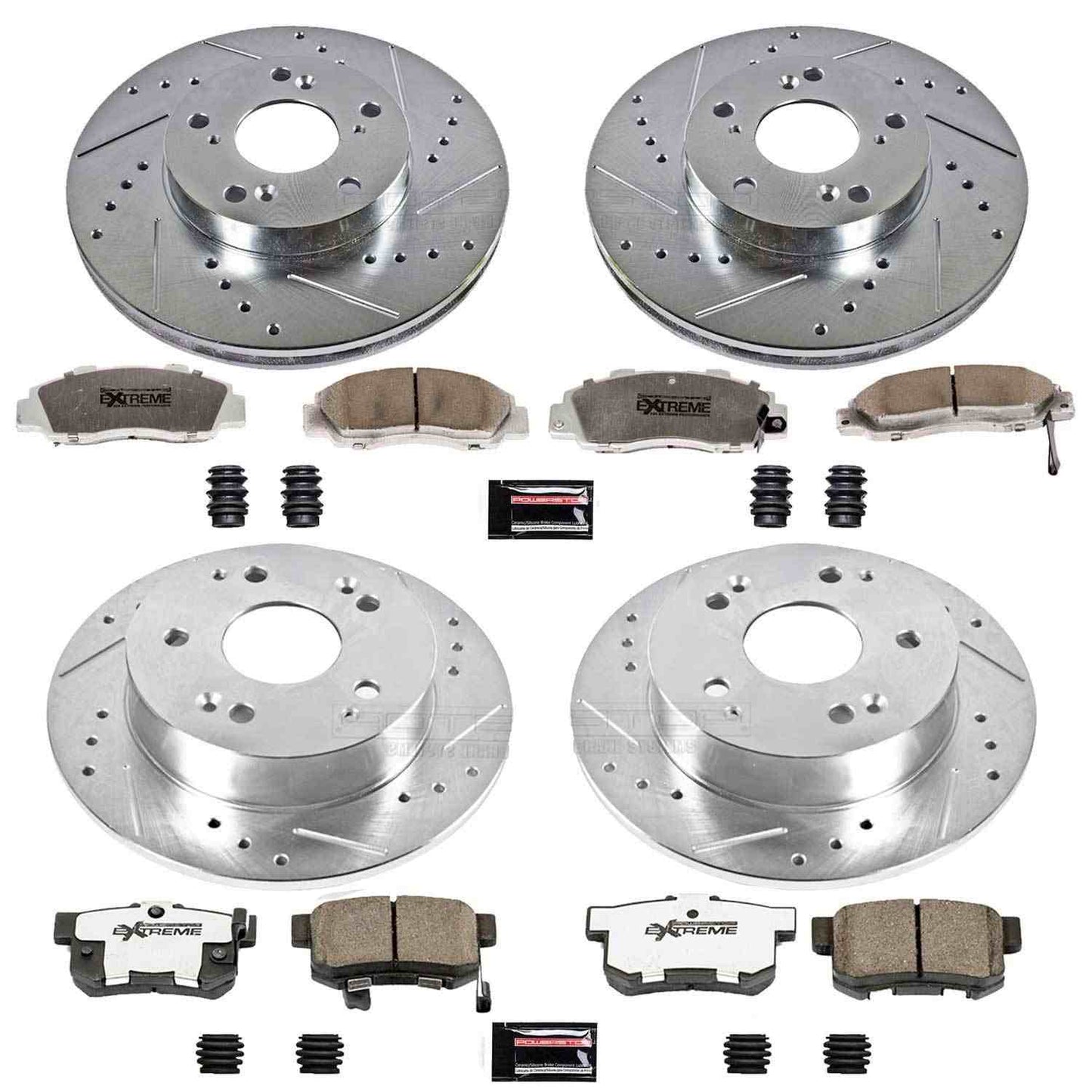 PowerStop Power Stop 98-02 Honda Accord Front & Rear Z26 Street Warrior Brake Kit K1042-26