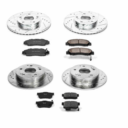 PowerStop Power Stop 98-02 Honda Accord Front & Rear Z23 Evolution Sport Brake Kit K1042