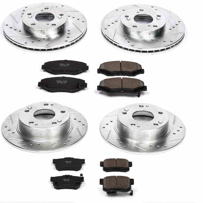 PowerStop Power Stop 03-07 Honda Accord Front & Rear Z23 Evolution Sport Brake Kit K1047