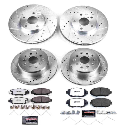 PowerStop Power Stop 93-97 Lexus GS300 Front & Rear Z26 Street Warrior Brake Kit K1078-26