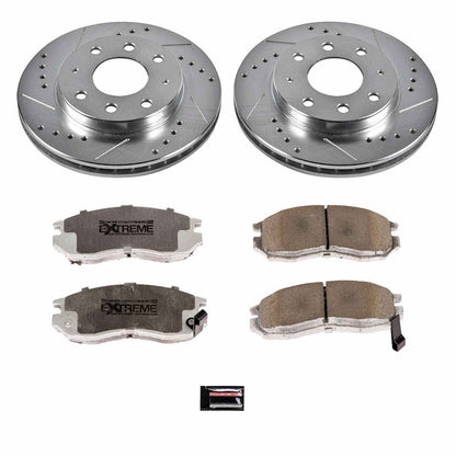 PowerStop Power Stop 93-95 Eagle Summit Front Z26 Street Warrior Brake Kit K1090-26