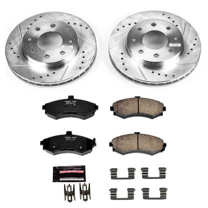 Power Stop 02-05 Hyundai Elantra Front Z23 Evolution Sport Brake Kit K1093