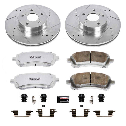 PowerStop Power Stop 98-02 Subaru Forester Front Z26 Street Warrior Brake Kit K1120-26