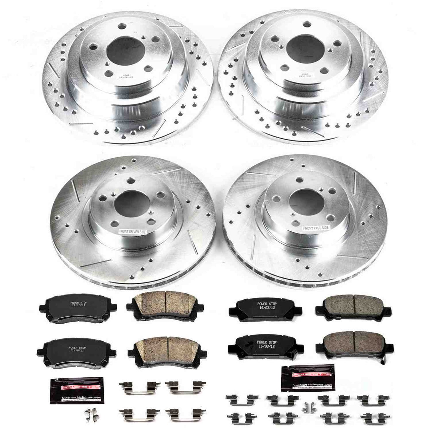 PowerStop Power Stop 98-02 Subaru Forester Front & Rear Z23 Evolution Sport Brake Kit K1122
