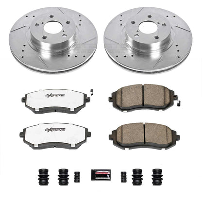 PowerStop Power Stop 05-06 Saab 9-2X Front Z26 Street Warrior Brake Kit K1124-26