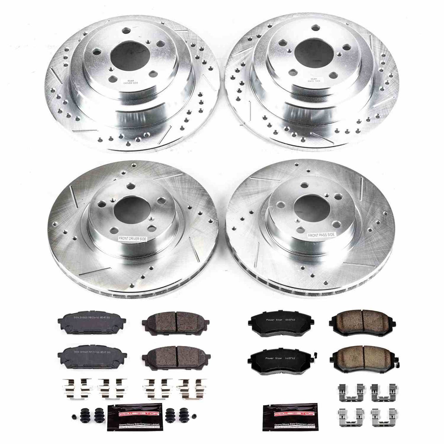 PowerStop Power Stop 05-06 Saab 9-2X Front & Rear Z23 Evolution Sport Brake Kit K1127
