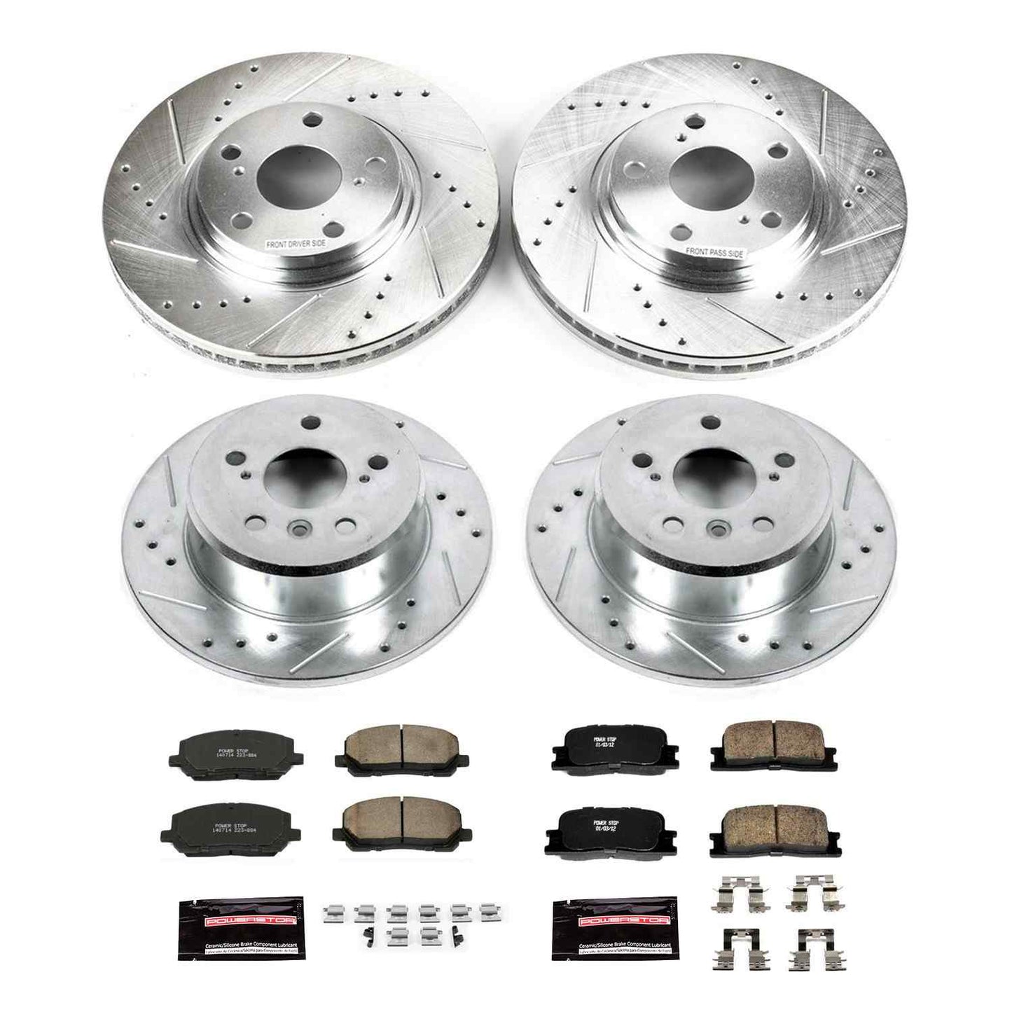 PowerStop Power Stop 01-03 Toyota Highlander Front & Rear Z23 Evolution Sport Brake Kit K1139