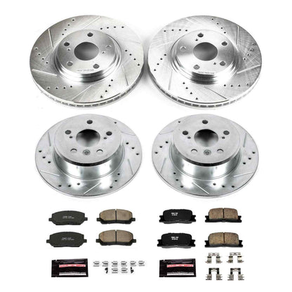 PowerStop Power Stop 01-03 Toyota Highlander Front & Rear Z23 Evolution Sport Brake Kit K1139