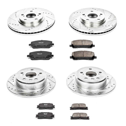 PowerStop Power Stop 01-03 Toyota Highlander Front & Rear Z23 Evolution Sport Brake Kit K1140