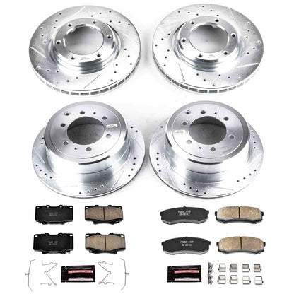 PowerStop Power Stop 96-97 Lexus LX450 Front & Rear Z23 Evolution Sport Brake Kit K1155