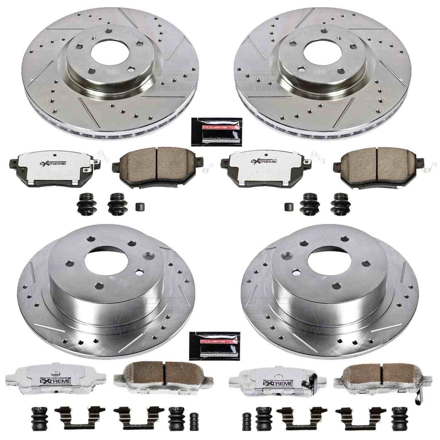 PowerStop Power Stop 07-08 Nissan Maxima Front & Rear Z26 Street Warrior Brake Kit K117-26