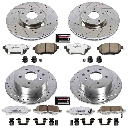 PowerStop Power Stop 07-08 Nissan Maxima Front & Rear Z26 Street Warrior Brake Kit K117-26