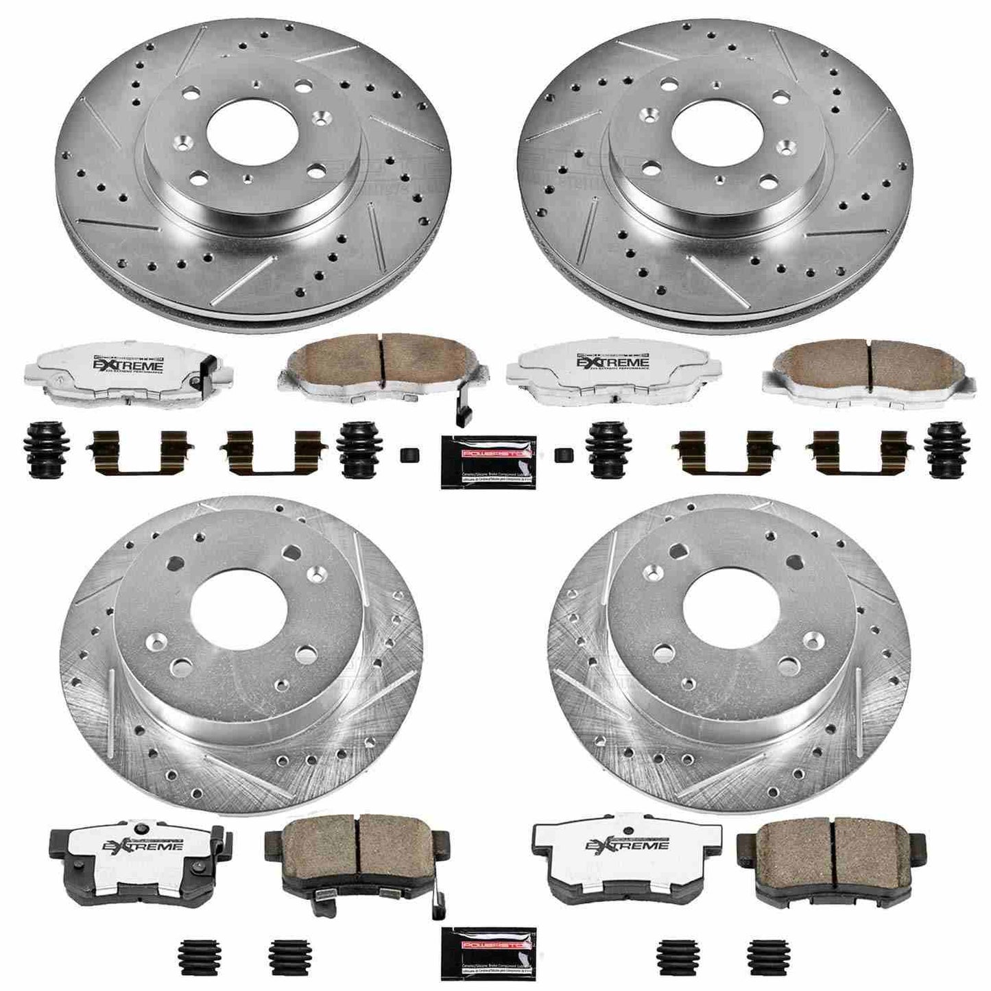 PowerStop Power Stop 98-99 Acura CL Front & Rear Z26 Street Warrior Brake Kit K1240-26