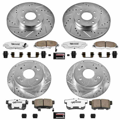 PowerStop Power Stop 98-99 Acura CL Front & Rear Z26 Street Warrior Brake Kit K1240-26