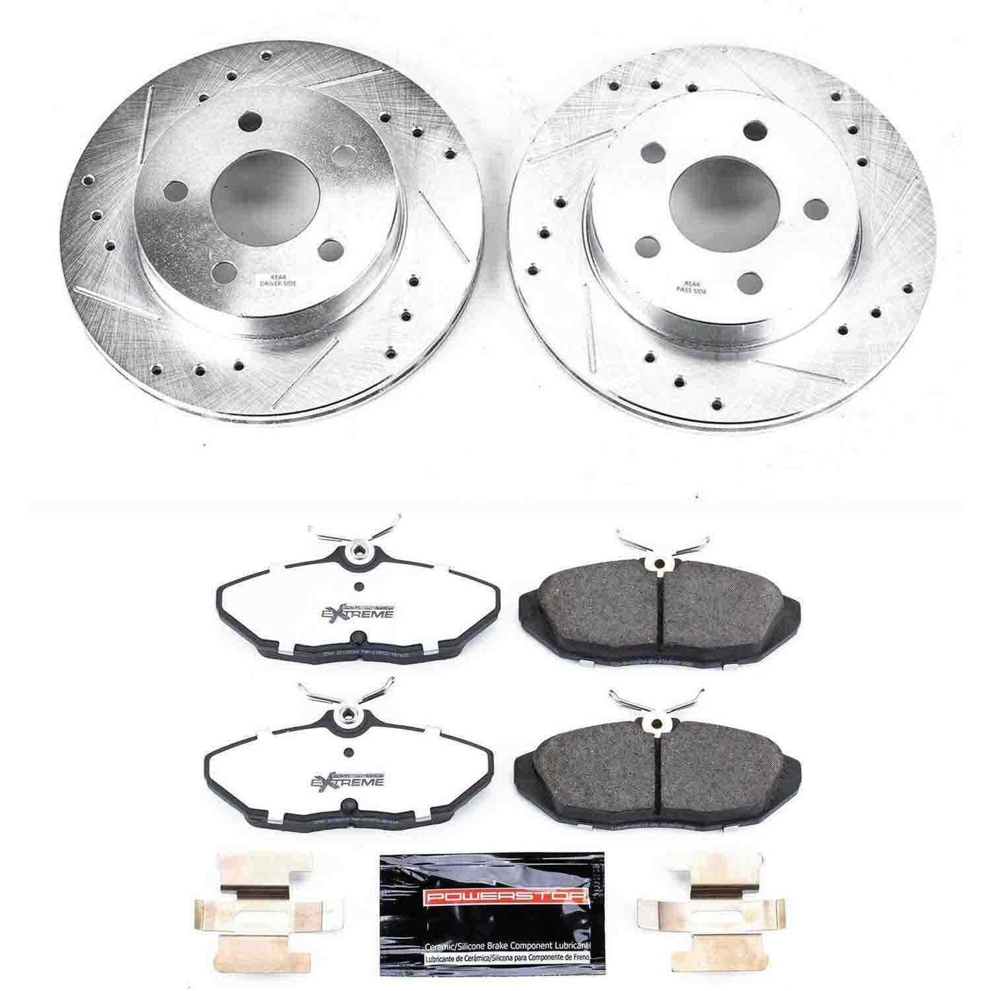 PowerStop Power Stop 93-97 Ford Thunderbird Rear Z26 Street Warrior Brake Kit K1297-26